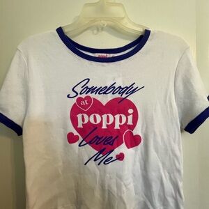 Women’s Poppi White and Pink Heart Tee